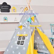гирлянда из флажков в тон вигвама