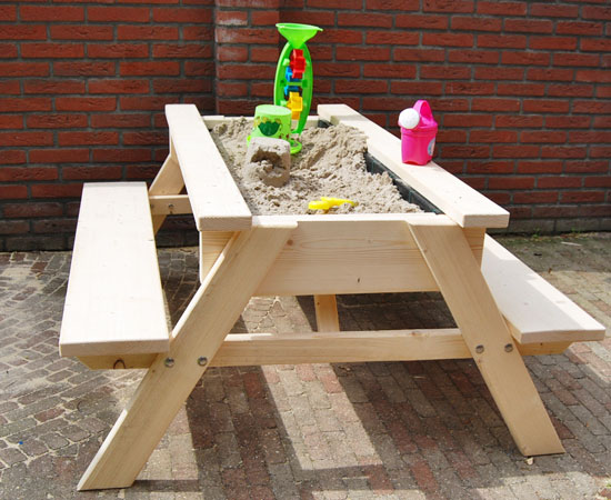 Детская песочница с лавочками "Столик 2"